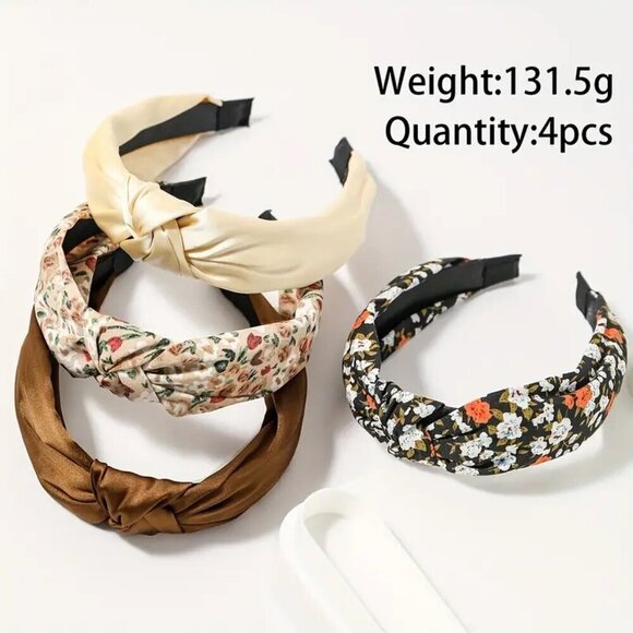 4pcs/set Wide Brimmed Knotted Head Band - Picture 4 of 7